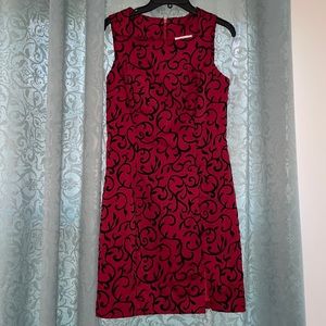 Gently Used Alyn Paige Red and Black Cocktail Dress Size 7/8